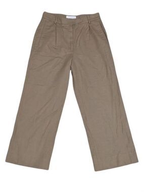 FOLK CLOTHING Cotton Wool Pleated Wide Leg Trousers